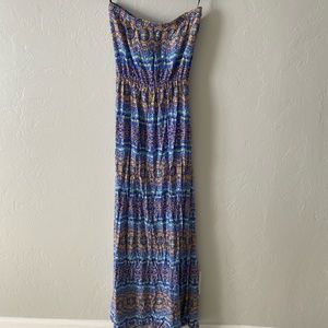 Small strapless blue/green dress